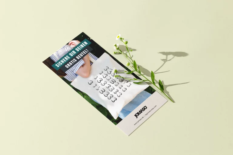 Print- und Webdesign für den Versand von JOMASO