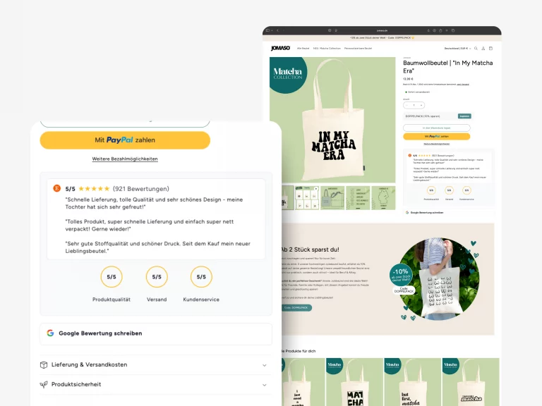 Webdesign und Onlineshop für die Marke JOMASO